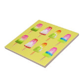 Popsicle ijsblokje Zomer aquarel schattig Tegeltje (Zijkant)