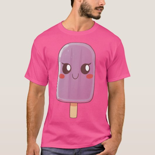 Popsicle Kawaii Black Cherry T-shirt (Voorkant)