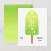 Popsicle Kinder School Klaslokaal Valentijn Kaarte Feestdagenkaart (Voorkant / Achterkant)