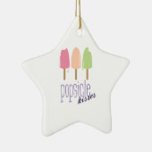 Popsicle Kisses Keramisch Ornament (Rechts)