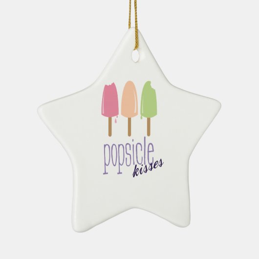 Popsicle Kisses Keramisch Ornament (Rechts)