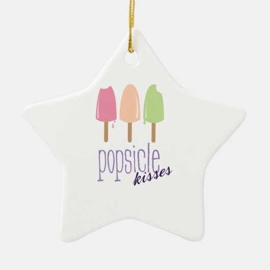 Popsicle Kisses Keramisch Ornament (Voorkant)