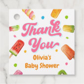 Popsicle klaar om Pop Baby shower Dank u Bedankjes Labels (Voorkant)