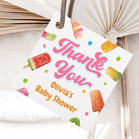 Popsicle klaar om Pop Baby shower Dank u Bedankjes Labels