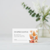 Popsicle Klaar om Pop Baby shower Luier Raffle Informatiekaartje (Staand voorkant)
