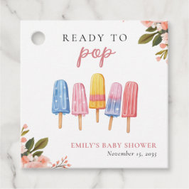 Popsicle klaar voor Pop Baby shower Bedankjes Labels