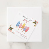 Popsicle klaar voor Pop Baby shower Bedankjes Labels (In situ)