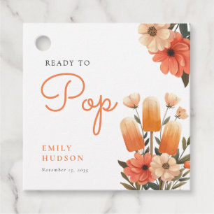 Popsicle klaar voor Pop Baby shower Bedankjes Labels
