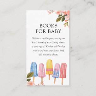 Popsicle klaar voor Pop Baby shower Boeken Informatiekaartje
