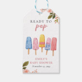 Popsicle klaar voor Pop Baby shower Cadeaulabel (Voorkant)