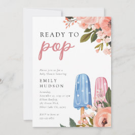 Popsicle klaar voor Pop Baby shower Invitation Kaart