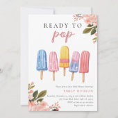 Popsicle klaar voor Pop Baby shower Invitation Kaart (Voorkant)