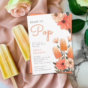 Popsicle klaar voor Pop Baby shower Invitation Kaart