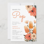Popsicle klaar voor Pop Baby shower Invitation Kaart (Voorkant)