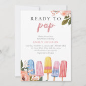 Popsicle klaar voor Pop Baby shower Invitation Kaart (Voorkant)
