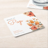 Popsicle klaar voor Pop Baby shower Kartonnen Onderzetters (Schuin)