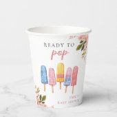 Popsicle klaar voor Pop Baby shower Papieren Bekers (Achterkant)