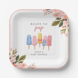 Popsicle klaar voor Pop Baby shower Papieren Bordje