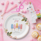 Popsicle klaar voor Pop Baby shower Papieren Bordje (Feest)