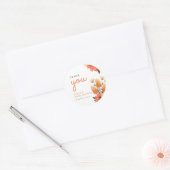 Popsicle klaar voor Pop Baby shower Ronde Sticker (Envelop)