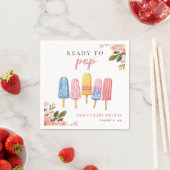 Popsicle klaar voor Pop Baby shower Servet (Insitu)