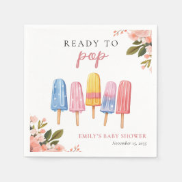 Popsicle klaar voor Pop Baby shower Servet