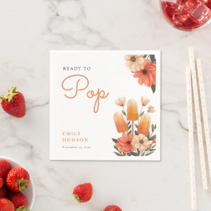 Popsicle klaar voor Pop Baby shower Servet