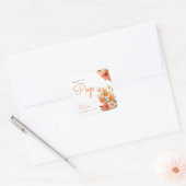 Popsicle klaar voor Pop Baby shower Vierkante Sticker (Envelop)