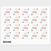 Popsicle klaar voor Pop Baby shower Vierkante Sticker (Vel)