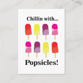 Popsicle Kleurrijk Zomer Voedsel Visitekaartje (Voorkant)