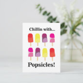 Popsicle Kleurrijke Zoete Zomer Briefkaart (Staand voorkant)
