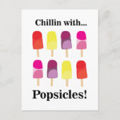 Popsicle Kleurrijke Zoete Zomer Briefkaart (Voorkant)