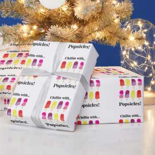 Popsicle Kleurrijke Zomerverjaardagsfeestje Cadeaupapier