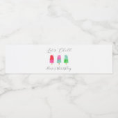 Popsicle Laten we kinderen verjaardagsfeest Waterfles Etiket (Enkel label)