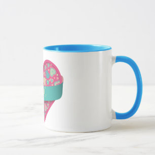 Popsicle Love-hart met banner, aanpasbaar Mok