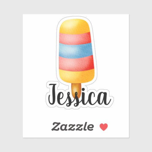 POPSICLE NAAM VAN DE DOUANE STICKER (Vel)