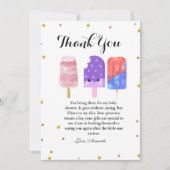 Popsicle Neutral Baby shower Dank u kaart (Voorkant)
