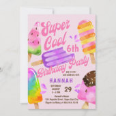 Popsicle Party Alle Leeftijd Meisjes Super Cool Ve Kaart (Voorkant)