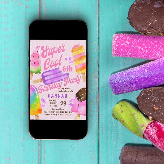 Popsicle Party Alle Leeftijd Meisjes Super Cool Ve Kaart