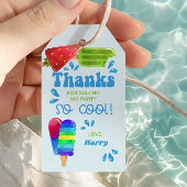 Popsicle Party Cool Ices Blauw Dank je wel Cadeaulabel