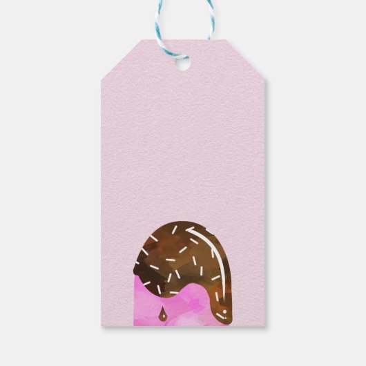 Popsicle Party Cool Ices Pink Bedankt Cadeaulabel (Achterkant)