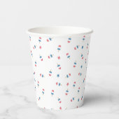 Popsicle Party Cup in wit | Rood, Wit en BBQ Papieren Bekers (Achterkant)