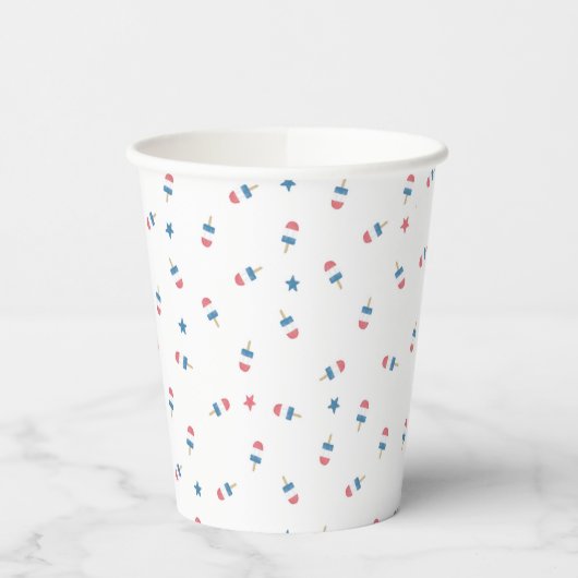 Popsicle Party Cup in wit | Rood, Wit en BBQ Papieren Bekers (Links)