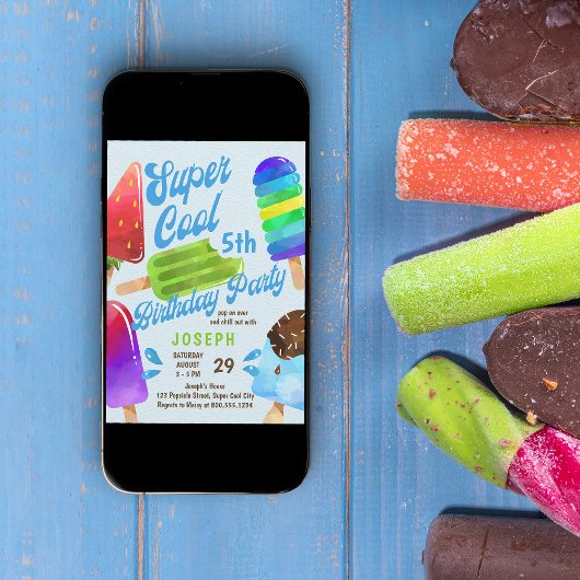 Popsicle Party Elke leeftijd jongens Super Cool Ve Kaart