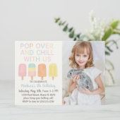 Popsicle Party Kids verjaardagsuitnodiging Kaart (Staand voorkant)
