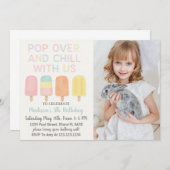 Popsicle Party Kids verjaardagsuitnodiging Kaart (Voorkant / Achterkant)