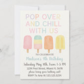 Popsicle Party Kids verjaardagsuitnodiging Kaart (Voorkant)