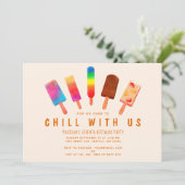 Popsicle Party Kinderverjaardagsfeestje Kaart (Staand voorkant)