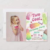 Popsicle Party Twee coole meisjes 2e verjaardag fo Kaart (Voorkant)