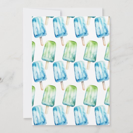 Popsicle Party Twee Koele Jongens 2e Verjaardag Bl Kaart (Achterkant)
